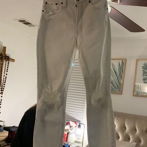 Abercrombie & Fitch High Rise White Jeans